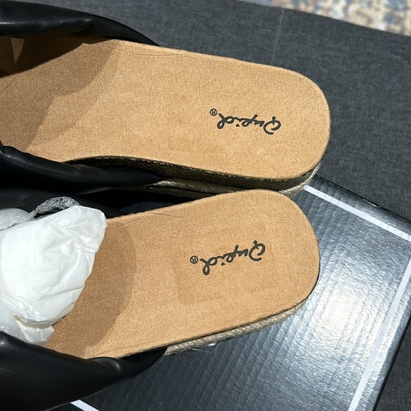 New with Box Qupid Cancun Women's Slide Platform Black Sandals SZ 9 - Picture 10 of 13